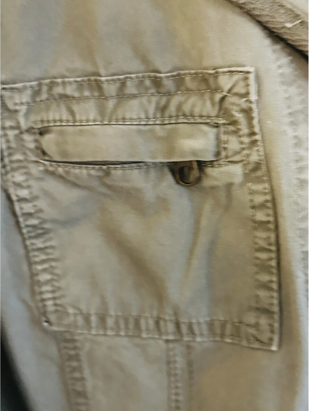 Ashly by 26 International Women's Khaki Green Cotton Utility Jacket Size M - Picture 9 of 9